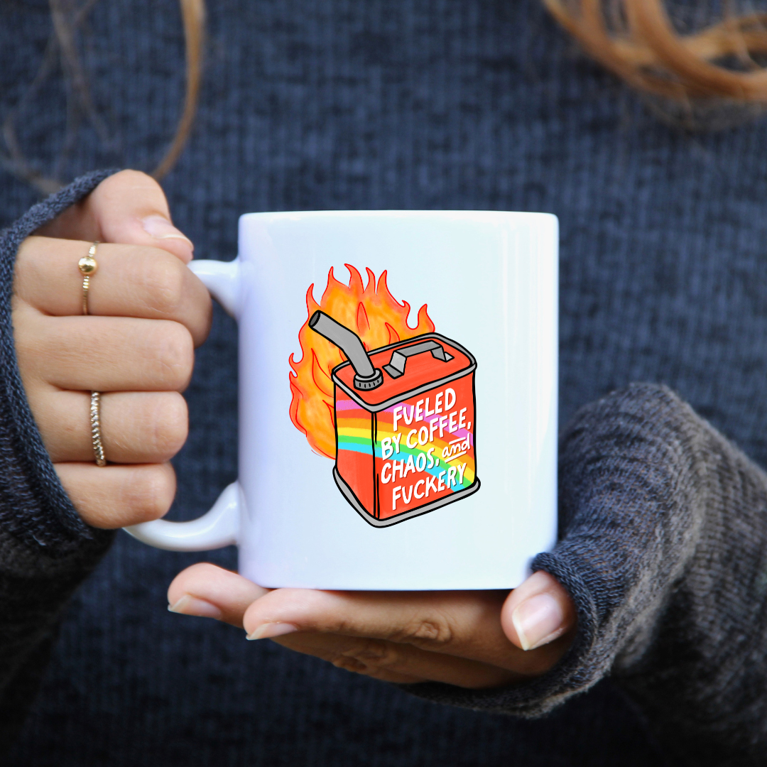 Fueled by Chaos Gasoline Can Coffee Cup
