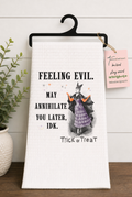 Feeling Evil Halloween Tea Towel Hand Towel Design