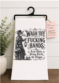 Tea Towel Hand Towel With Sarcastic Plague Doctor Design