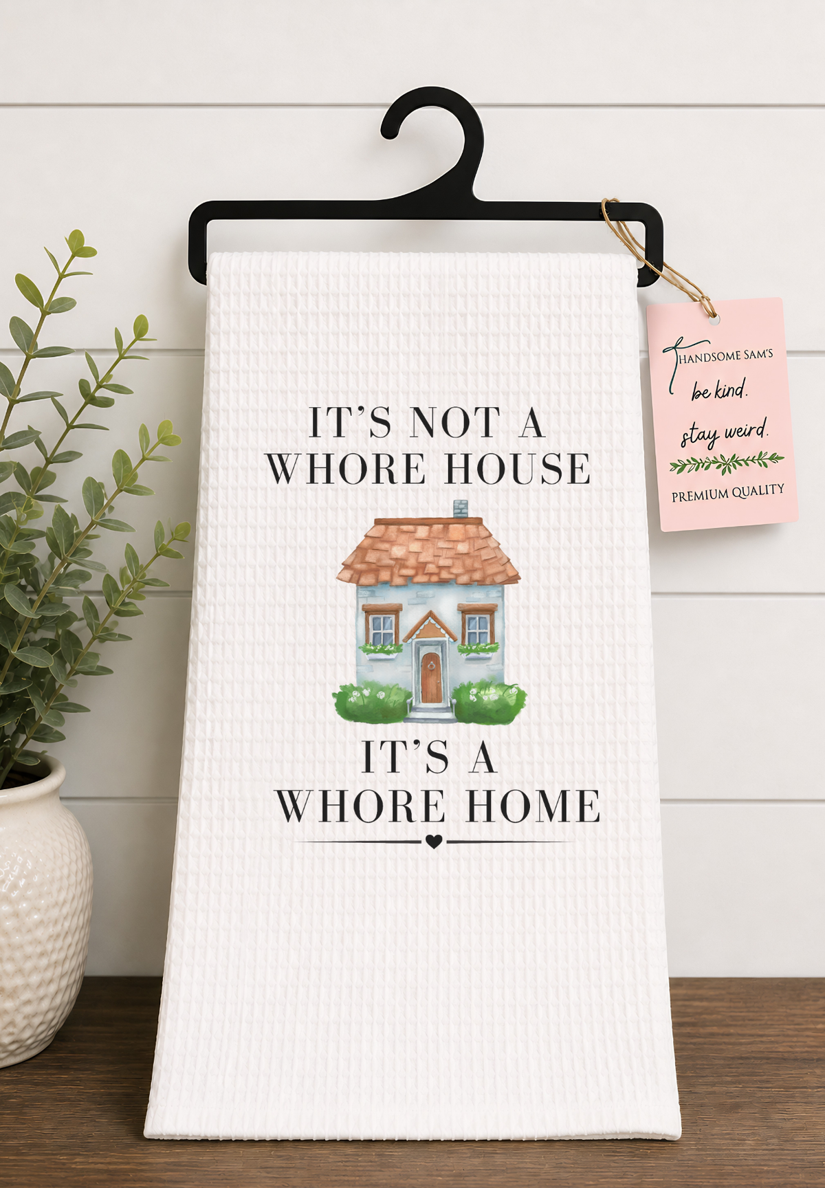 Sarcastic Home - 16x24 Microfiber Waffle Weave Hand Towel