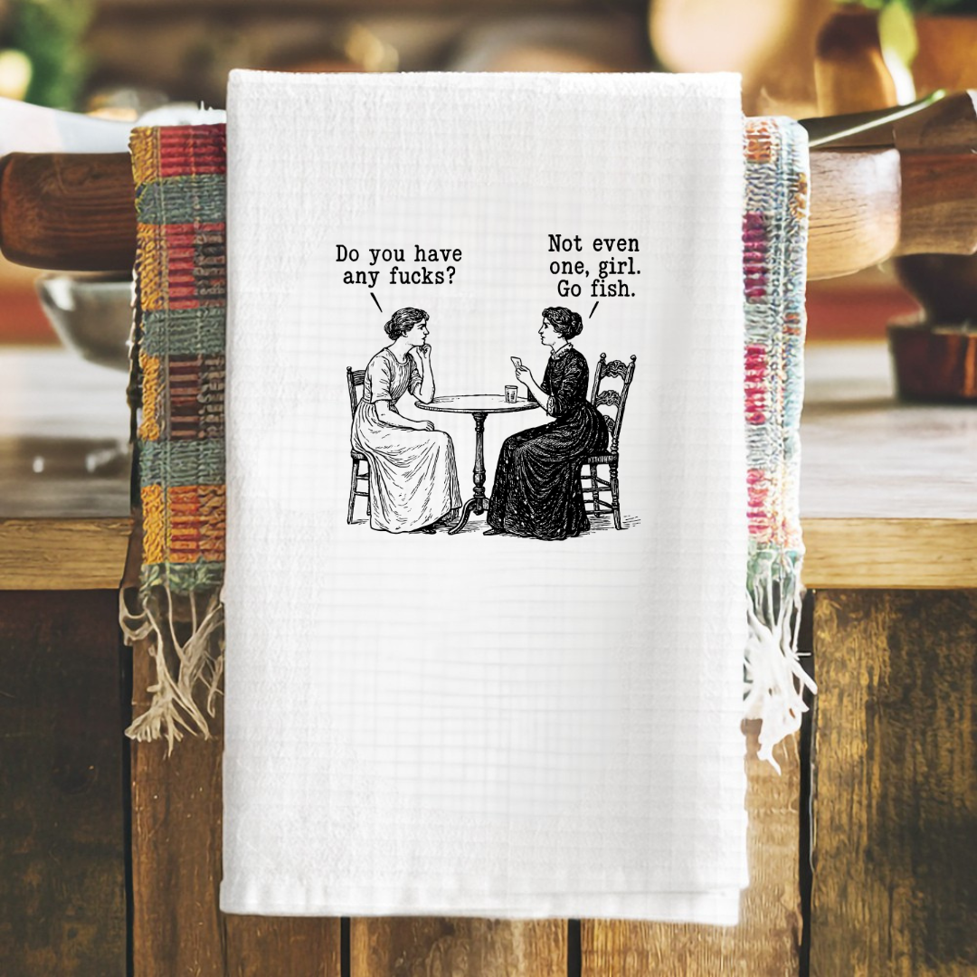 Funny Go Fish Tea Towel