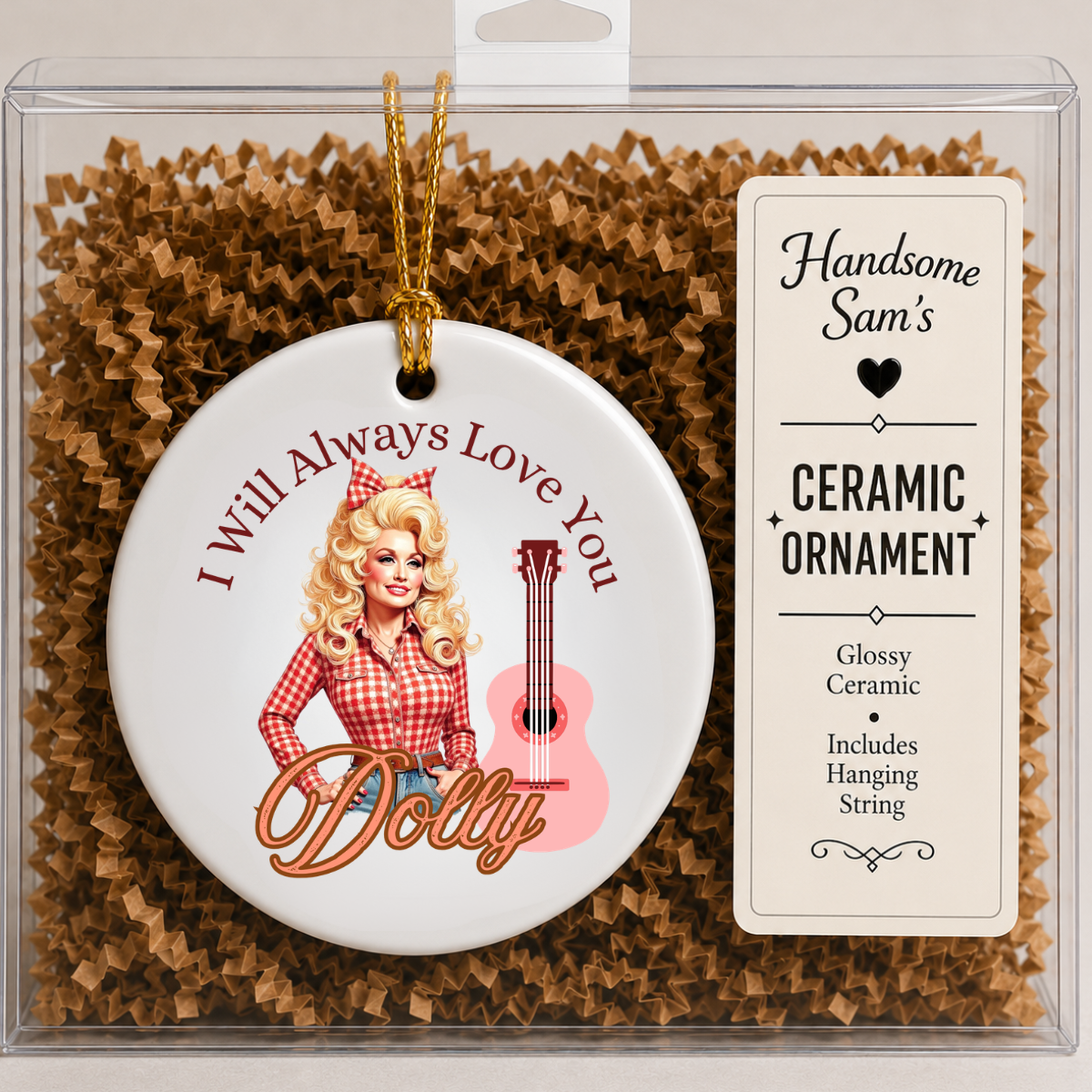 Dolly Ceramic Memorial Ornament | Country Western Tribute