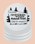 Ceramic Coaster Glossy 4x4, Clever I-Wish-a-B*tch-Woods