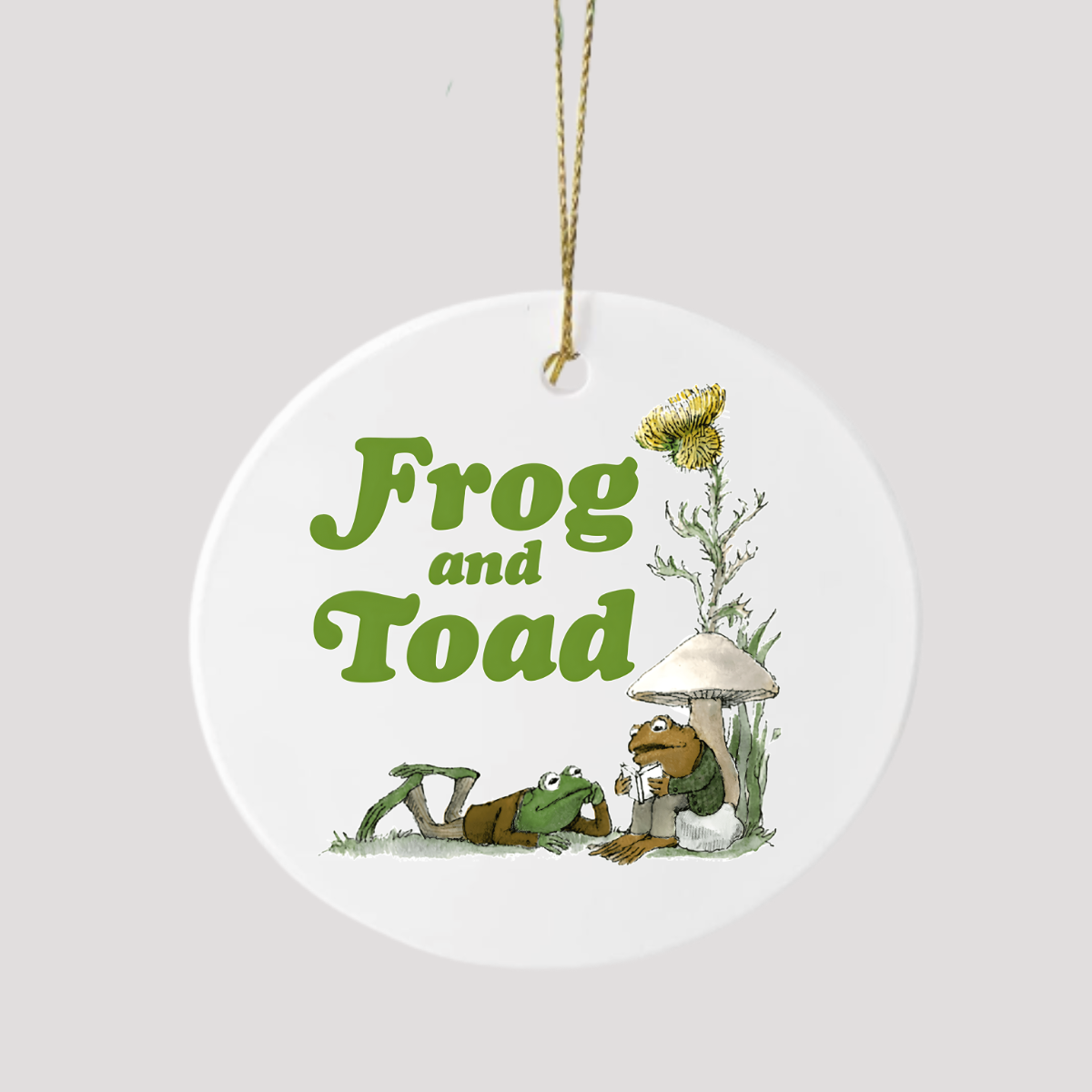 Friendship Gift Ceramic Ornament | Frog & Toad Book Lover