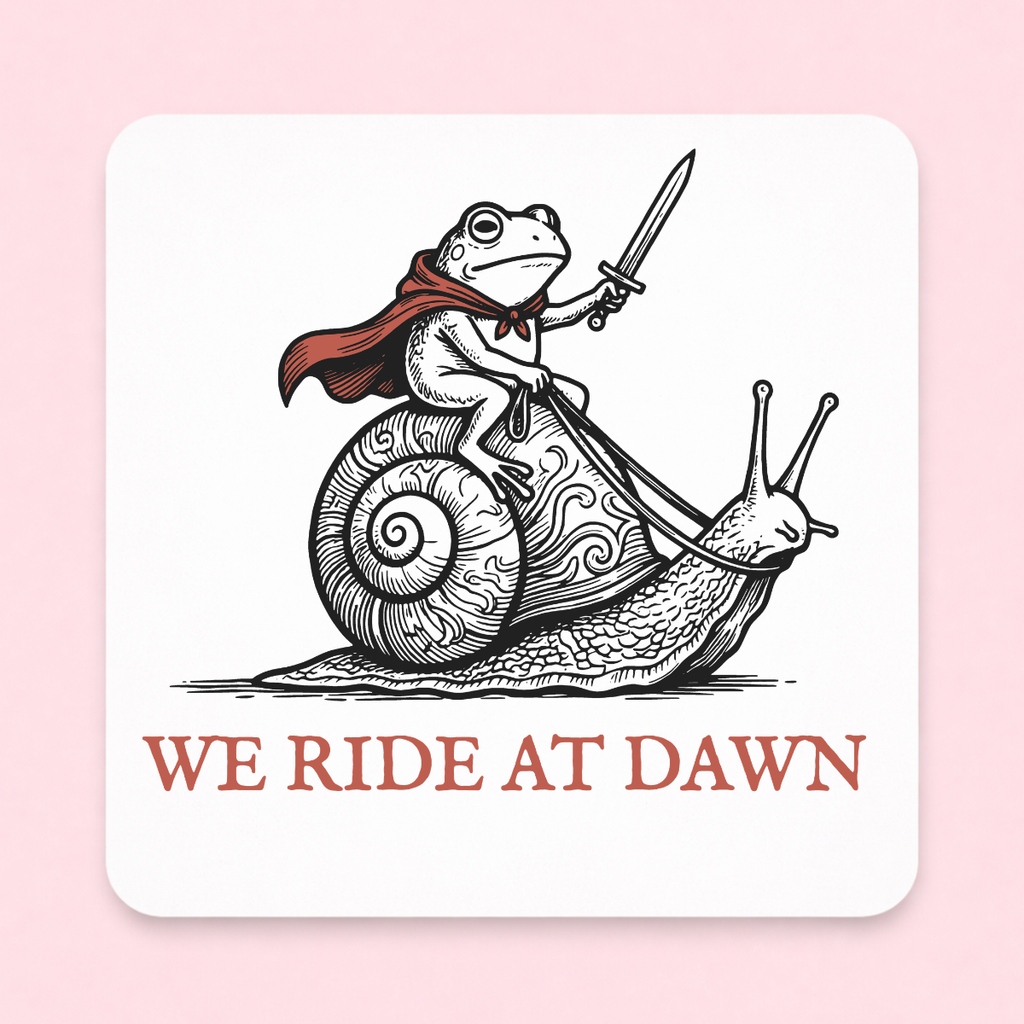 We Ride at Dawn Frog 3x3 Magnet