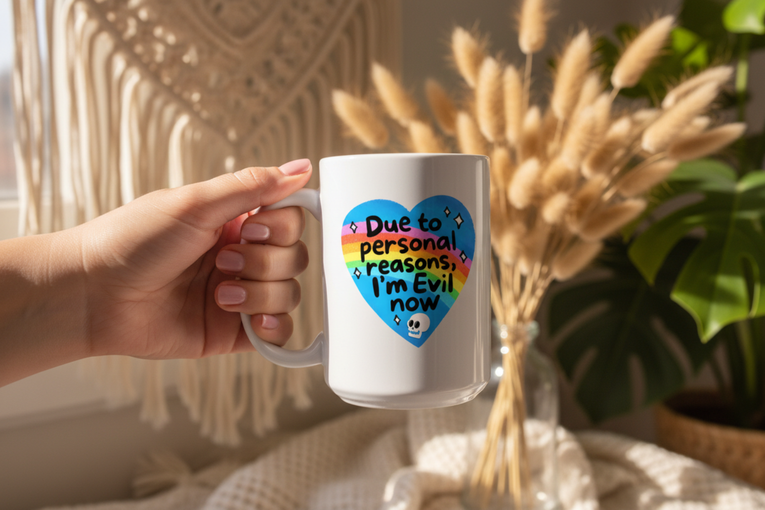 Funny Colorful Mug - "I'm Evil Now..." Ceramic Coffee Mug