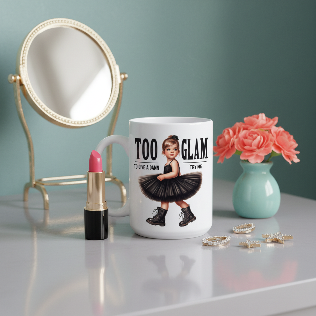 Too Glam, Trendy Ceramic Coffee Mug - Handsome Sam's Wholesale