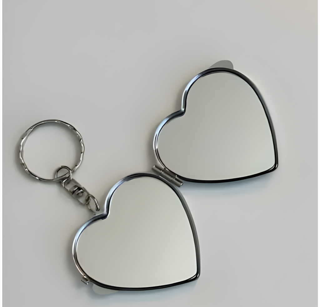 Heart Shaped Keychain Mirror - "I'm Not Like Other Girls"
