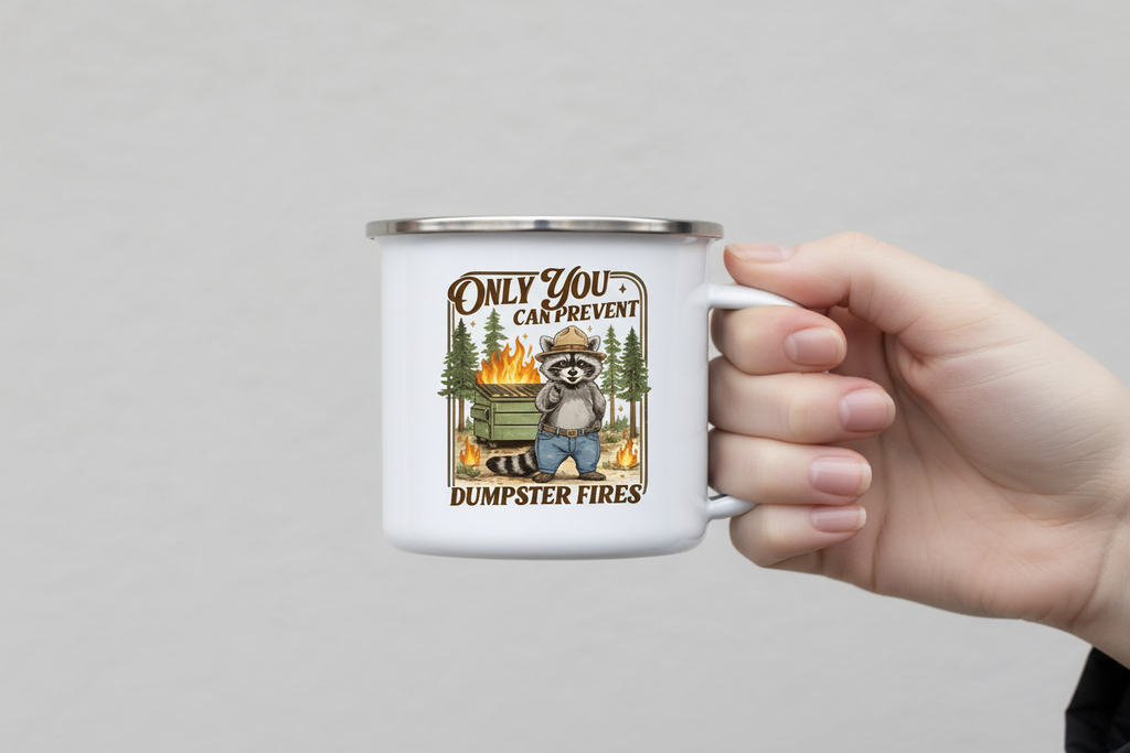 Prevent Dumpster Fires 12 OZ Campfire Mug with Handle