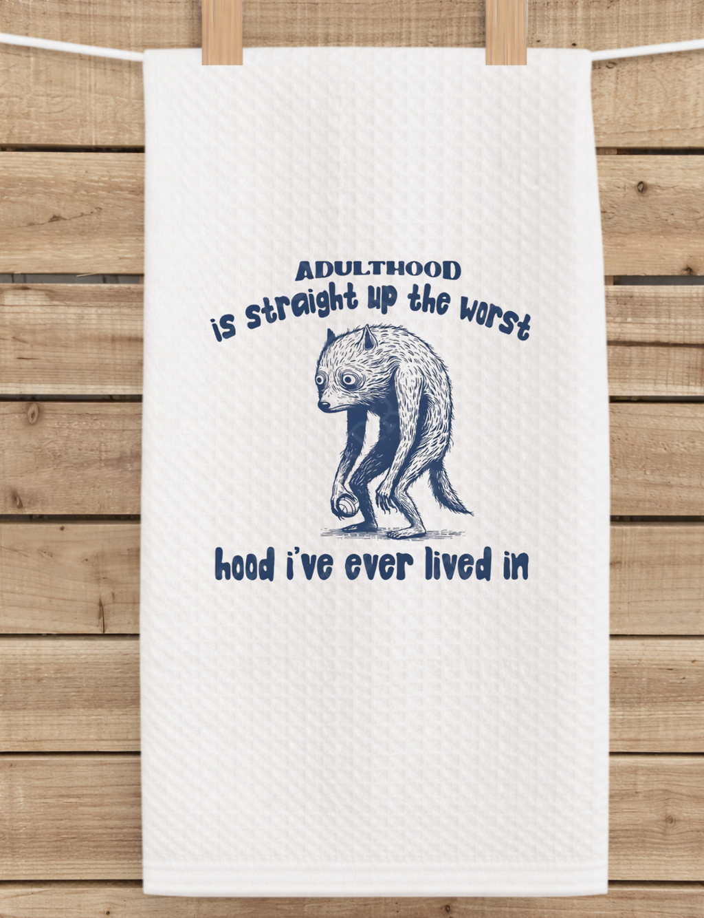 Adulthood - Waffle Weave Tea Towel