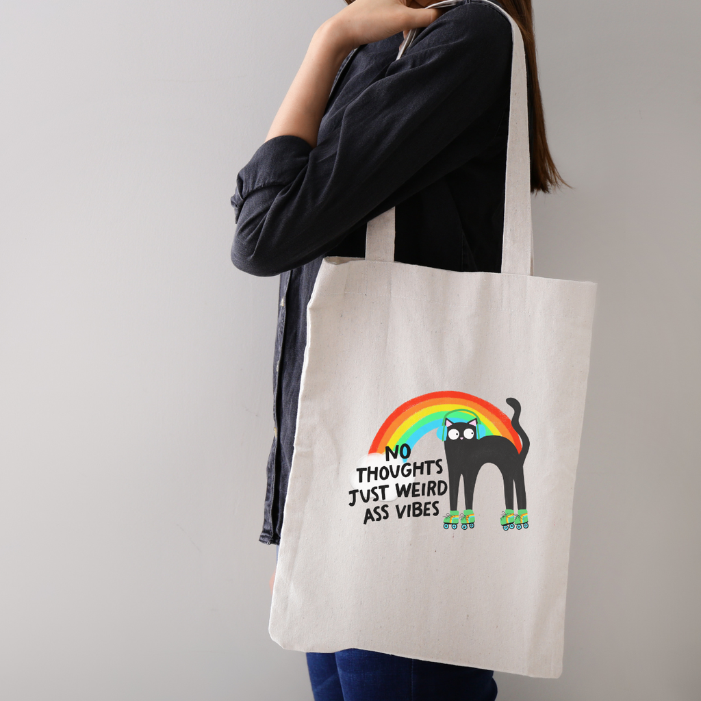 Weird Vibes, Canvas Tote Bag by Handsome Sam