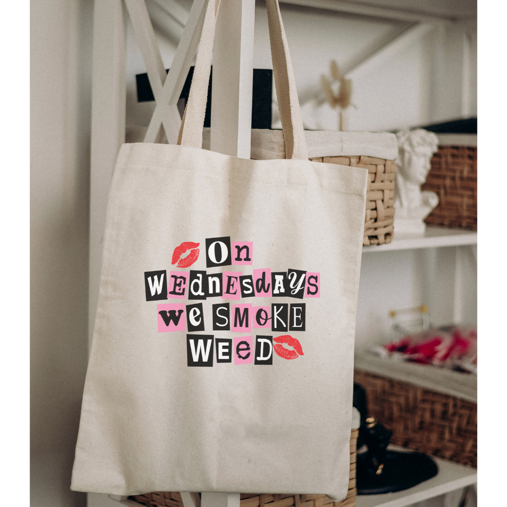 Weed Wednesdays, Canvas Tote Bag by Handsome Sam