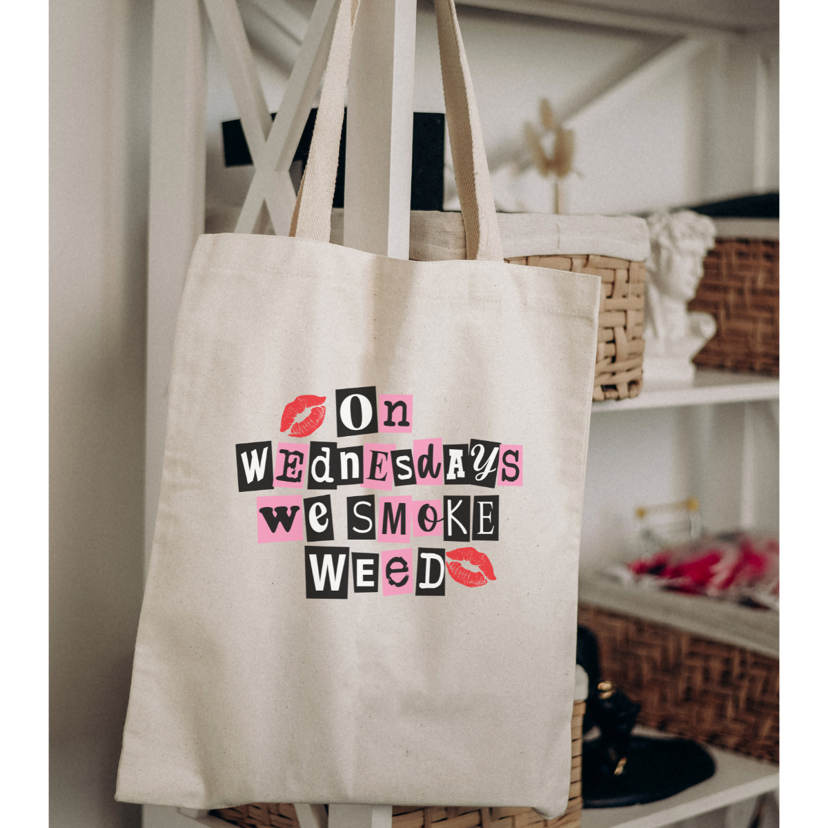 Weed Wednesdays, Canvas Tote Bag by Handsome Sam