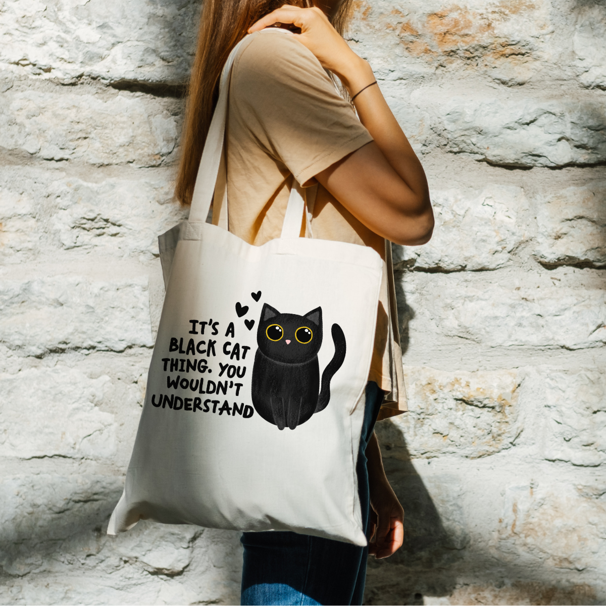 It's a Black Cat Thing, Canvas Tote Bag by Handsome Sam