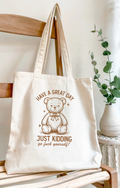 Sassy Bear Canvas Tote Bag by Handsome Sam