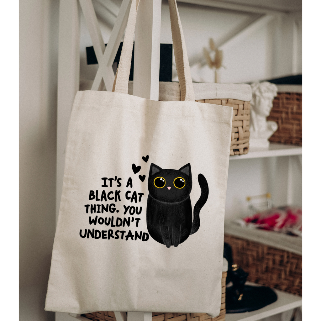 It's a Black Cat Thing, Canvas Tote Bag by Handsome Sam