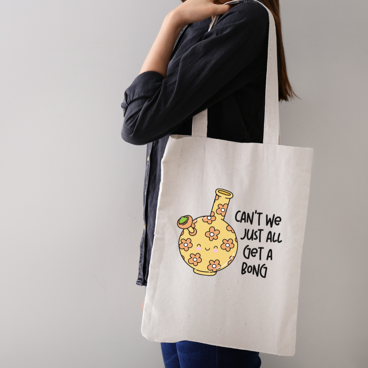 Can't we all just, Canvas Tote Bag by Handsome Sam